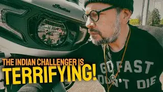 The Indian Challenger is a VERY Large Motorcycle... And Alice Rides the 101 Scout!