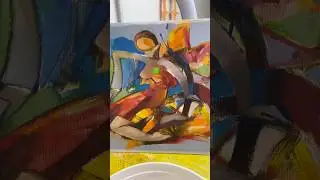 WOW! &ndash; mein erstes intuitives Bild mit &Ouml;lfarben 😲🎨