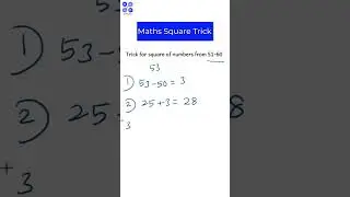 Maths Square Trick Part 3 #MathsHub