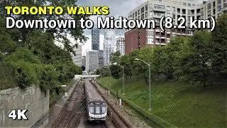 Walking 8 Kilometres from Downtown Toronto to Yonge & Eglinton [4K]