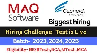 🔴 MAQ Software Biggest hiring | Cepheid hiring Challenge 2025 Batch | Full Details | Jobs Addaa