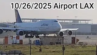 Lufthansa Boeing 747-830  take off Los Angeles LAX  D-ABYK to Frankfurt FRA LH457