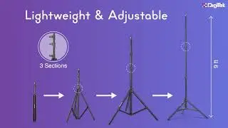 Digitek Light Stand  DLS 009 FT | Adjustable Height upto 9 FT | Best Light Stand For Shoot