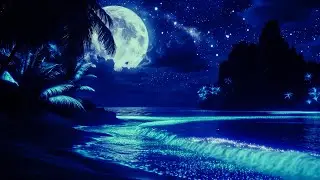 Quiet Ocean at Night | Dark Screen Ambient Sound