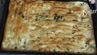 Türkisches Plissee Börek mit Schafskäse- Peynirli pileli börek