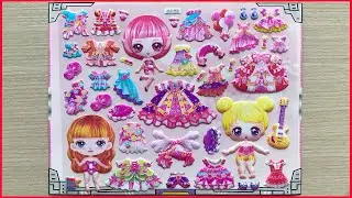 Hình dán búp bê yêu tinh thay đồ và giày 2 lớp siêu bự - Sticker dolly dressing (Chim Xinh channel)