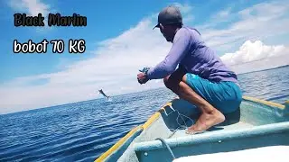 Mengerikan‼️Tali pancing di sambar Ikan  Marlin/ layar  yang bobotnya mencapai 70 KG🔥#mancingmania