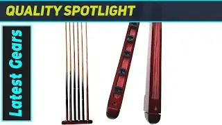 Elegant 2 Piece Wall Mounted Hardwood Billiard Cue Rack: Protect Your Gear!