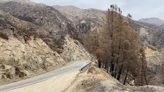 ☕ Burned-Out Forest Along Lake Hughes Road - A Motorcycle Journey - KVLOGS