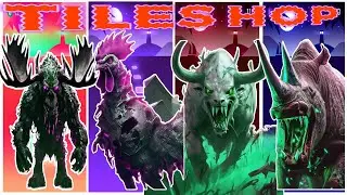 Zombie Reindeers 🦌🆚️Zombie Rooster 🐓🆚️Zombie Bull🐄🆚️ Zombie Rhinos 🦏🆚️Tiles Hop EDM Rush