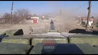 GoPro camera on a Russian tank
