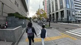 Nagoya - Walking to Mirai Tower / Sakae St / Oasis21 -  6 Dec 2024