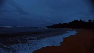 Ocean Waves at Night for Deep Sleep | Dark Screen Rolling Ocean Sounds