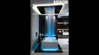 LED Rain Shower & Luxury Tub Setup You Need 🛁✨ #shorts #shortsvideo