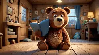 Bobby Bear Hugs His Pillow | Bedtime Song for Kids | Gentle Nursery Rhymes and Learning Songs