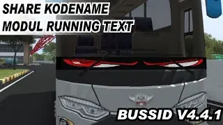 SHARE KODENAME MODUL RUNNING TEXT || BUSSID V4.4.1 || PART 16