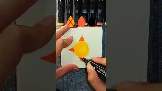 (No Sketch)Drawing Mr. Sun Sprunki in Chibi Style with Markers ☀️✨