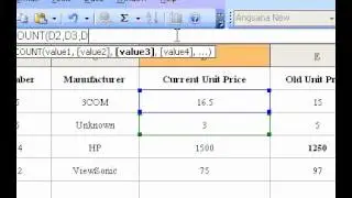 Microsoft Office Excel 2003 COUNT Function