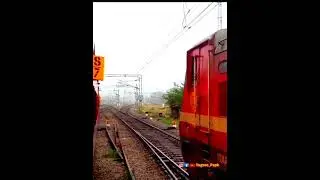 krishna express and Telangana express parallel crossing near kazipet junction