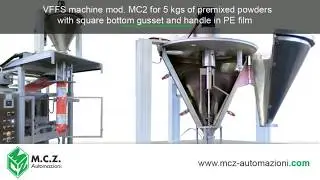 Macchina confezionatrice verticale mod. MC2 per 5 kg. di polveri premiscelate
