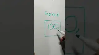 Scared 😱 &ndash; A Cartoon Expression to Gently Spook & Soothe #easy #draw  #relax