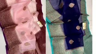 #WhatsApp 8446603061#pure #handmade  #banarasi #kora #organza #silk  #sarees