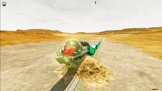 Train vs Giant Bulge &ndash; Ultimate BeamNG Crash Test! #3