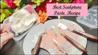 How to make Sculpture paste / modeling paste at home. Best sculpture paste recipe by BrainLess DIY.