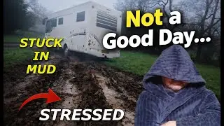 Not a Good Day in Vanlife .Stuck in mud And Leaking Gas