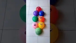 New Emoji Balloon Color Popping Reverse Video 😄💩👻 #asmr #popularsong