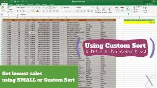 Get smallest value using SMALL or Custom Sort