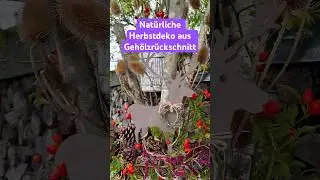 Nat&uuml;rliche Herbstdeko aus &Auml;sten mit Hagebutten und Tannenzapfen #herbstdeko #naturmaterialien