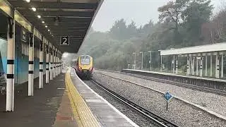 Fast down Bournemouth train cross country Voyager passing through pokes down for Boscombe
