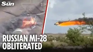 Ukrainian drone SHOOTS DOWN Russian combat chopper in explosive strike
