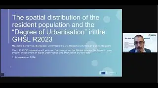 The spatial distribution of the resident population and the Degree of Urbanisation in the GHSL R2023