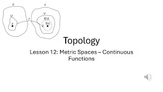 Lesson 12:   Metric Spaces - Continuous Functions