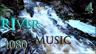 HEAVY RIVER SOUNDS with music by Aakash Gandhi, ASMR, Sleeping, White Noise, Power Nap, 5 minutes.