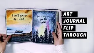 My First Art Journal Flip Through | 2018 | Sketchbook tour