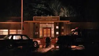 Twin Peaks Sheriff's Department Ambience | Calm Rain Relaxing Soft Jazz, Distant Thunder White Noise
