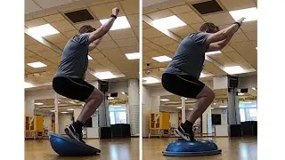 Bosuball Training - Leg - Part 34 - Extended Intense Pose on the Bosuball