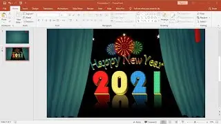 PowerPoint training |How to Make Happy New Year Digital Text Animation in PowerPoint