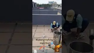 waterprrofing pu injection treatment 💧✨ 🎯.. #construction #puinjection #home #shortvideo