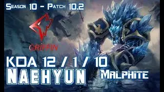 GRF Naehyun MALPHITE vs QIYANA Mid - Patch 10.2 KR Ranked