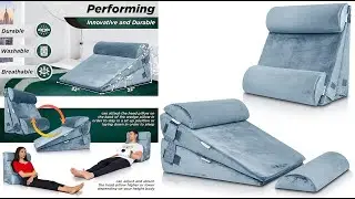 Best Orthopedic Bed Wedge Pillow Set, Post Surgery Neck and Leg Pain Relief Sitting Pillows
