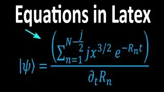 How to write equations in Latex