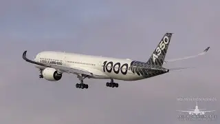 ✈ 1st Airbus A350-1000 !!! Takeoff at Hamburg-Finkenwerder