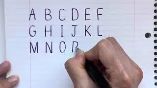 How to write English Alphabet / Capital Letters A to Z/ Print style handwriting