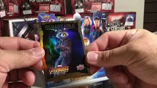 Opening a Hobby Box of Upper Deck Marvel The Avengers Infinity War Cards