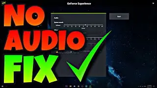 How To Fix No Game Audio in GeForce Experience! (EASY FIX)