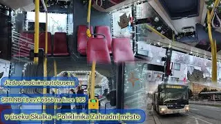 J&iacute;zda v&aacute;nočn&iacute;m autobusem SOR NB 18 ev.č. 6966 na lince 195 v &uacute;seku Skalka - Poliklinika Zahr. Město 
